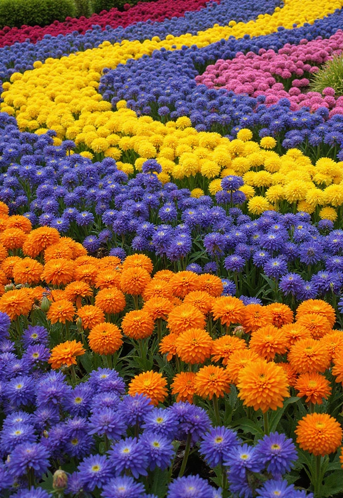 30 ACNH Flower Garden Designs Every Island Owner Will Love - 12. Themed Color Block Garden