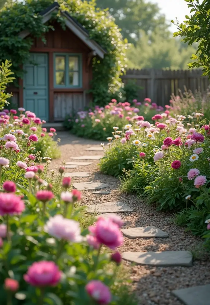 30 ACNH Flower Garden Designs Every Island Owner Will Love - 13. Dreamy Cottagecore Flower Garden