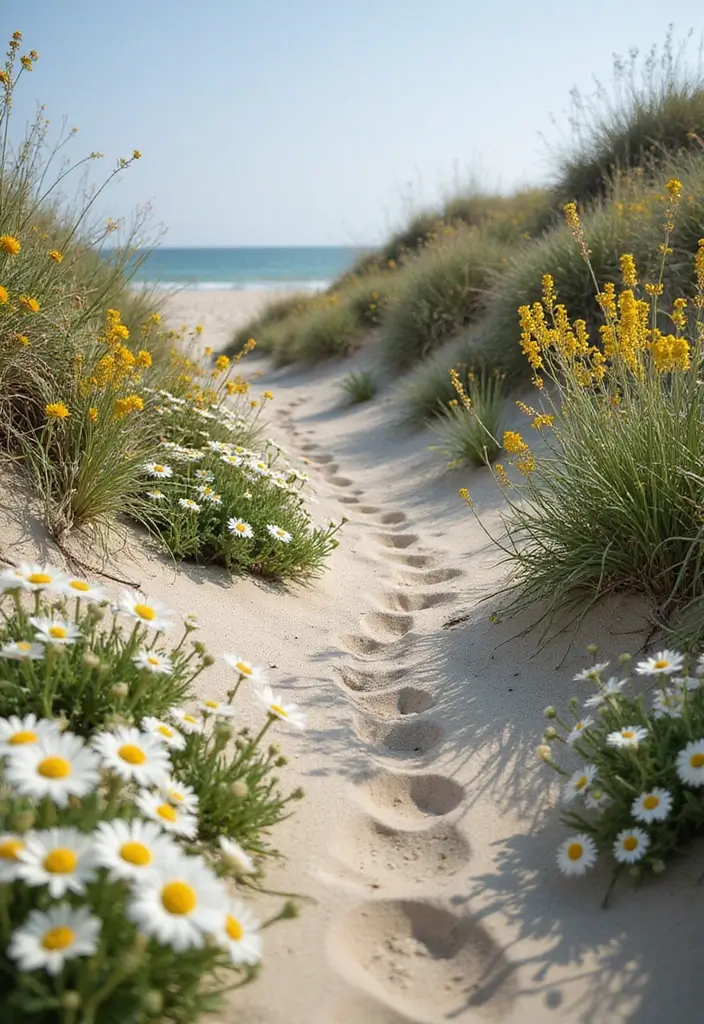 30 ACNH Flower Garden Designs Every Island Owner Will Love - 18. Coastal Flower Dune Garden