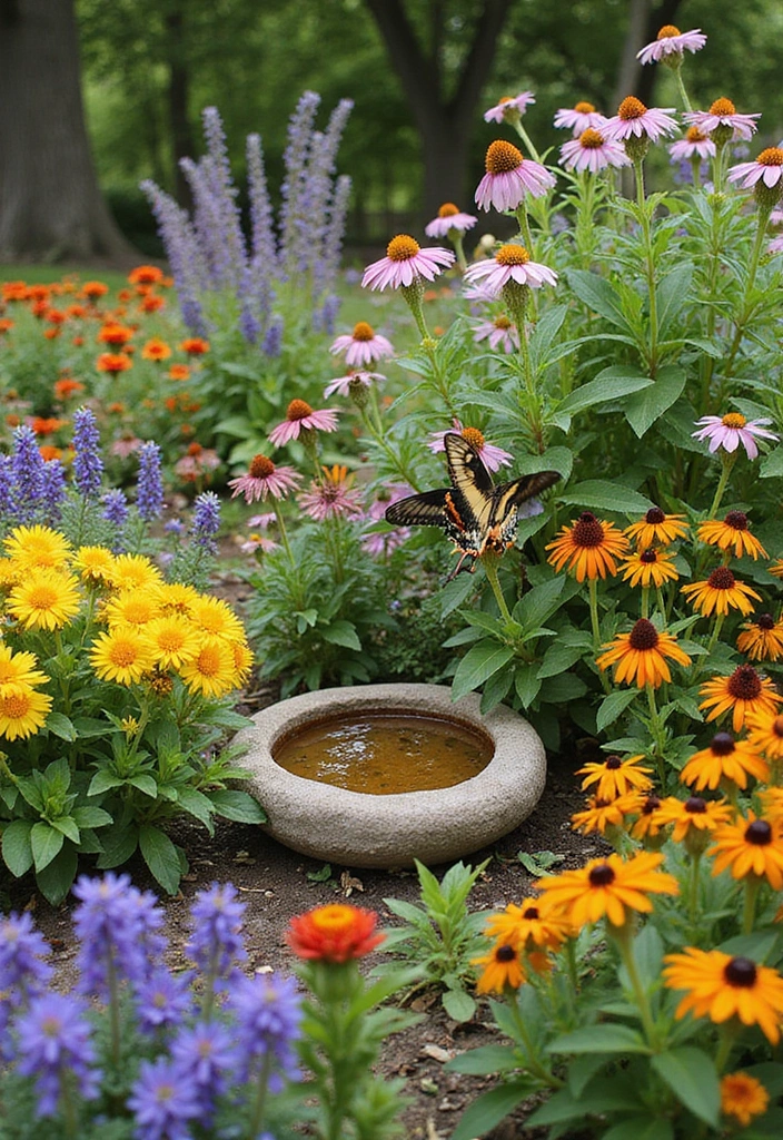 30 ACNH Flower Garden Designs Every Island Owner Will Love - 24. Colorful Pollinator Garden