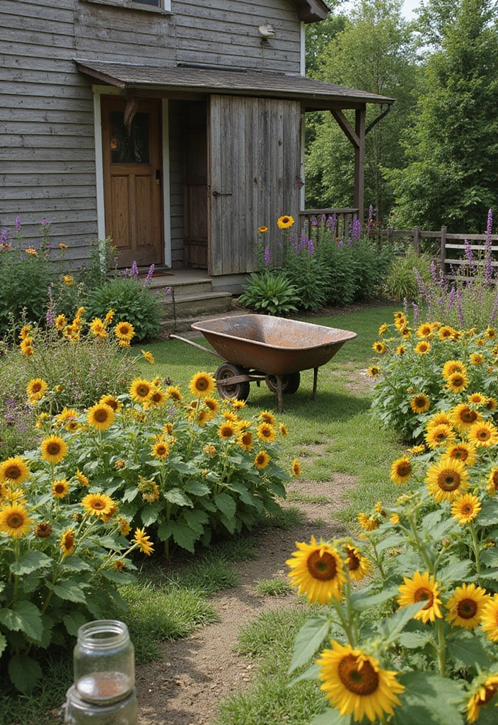 30 ACNH Flower Garden Designs Every Island Owner Will Love - 26. Rustic Farmhouse Garden