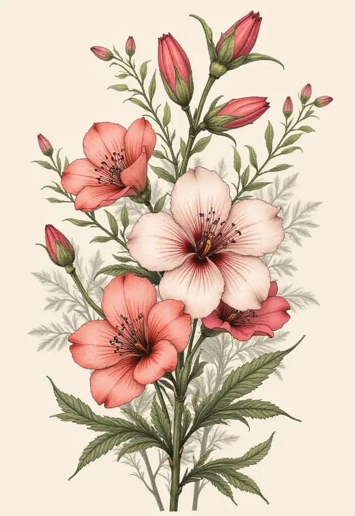 30+ American Traditional Flower Tattoo Inspirations for Gardeners - 22. Bellflowers: Delicate and Lovely