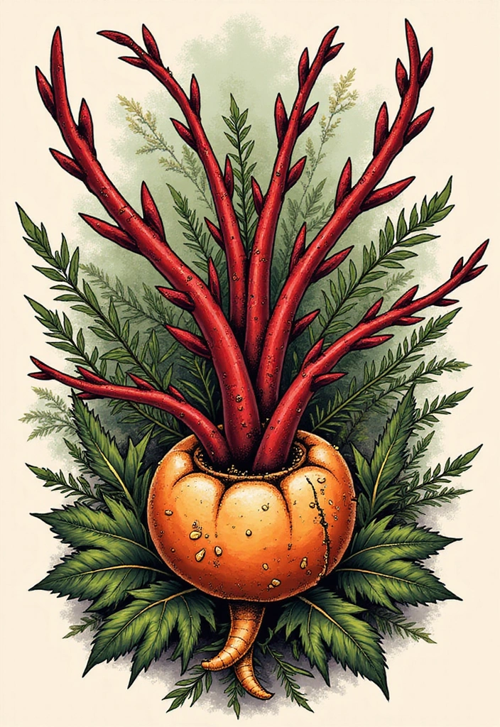 30+ American Traditional Flower Tattoo Inspirations for Gardeners - 29. Marrowstalks: Representing Strength and Growth