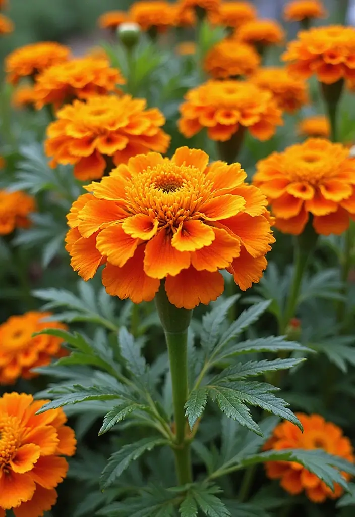 30+ American Traditional Flower Tattoo Inspirations for Gardeners - 7. Marigolds: Brightening the Day
