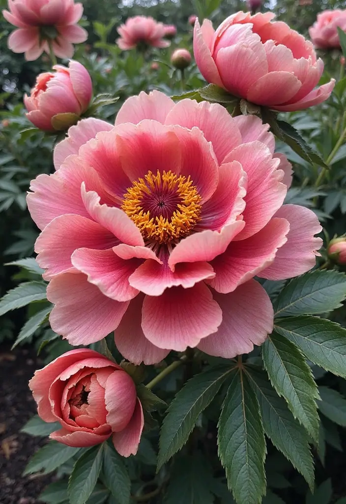 30+ American Traditional Flower Tattoo Inspirations for Gardeners - 9. Peonies: Full of Romance