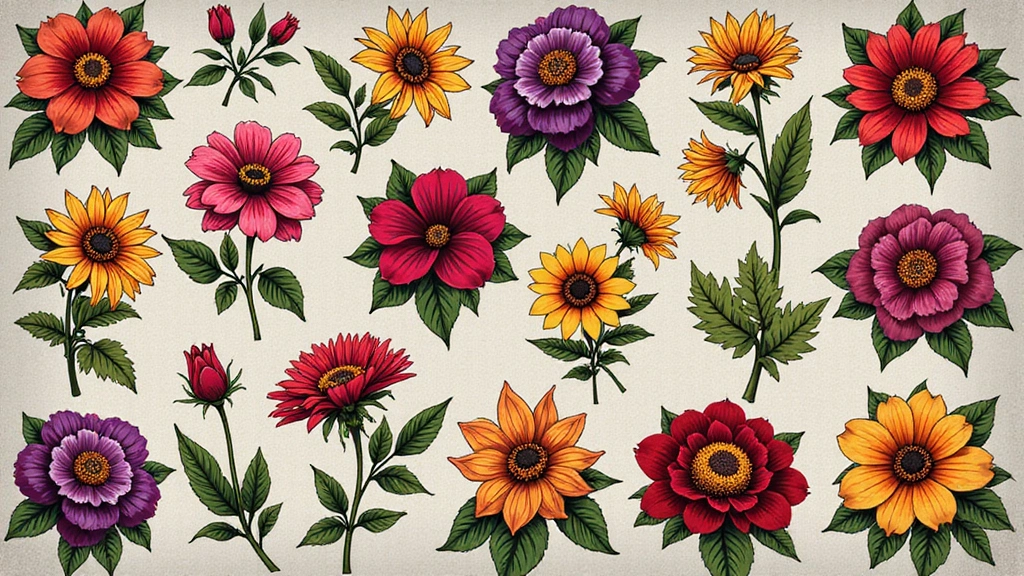 30+ American Traditional Flower Tattoo Inspirations for Gardeners