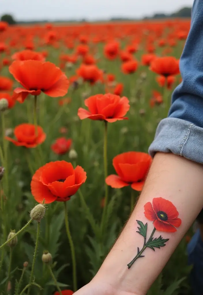 30+ August Birth Flower Ideas for Meaningful Gifts and Tattoos - 2. Poppy: A Symbol of Peace and Remembrance