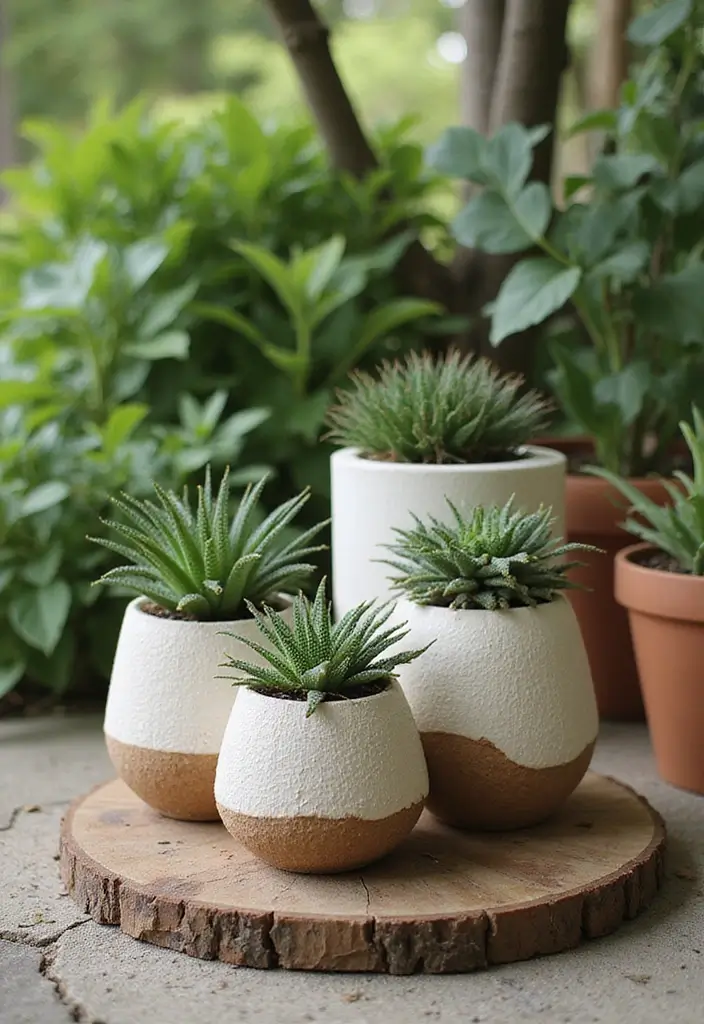 30+ Big Flower Pot Ideas That Make a Bold Statement - 23. Nature-Inspired Pots
