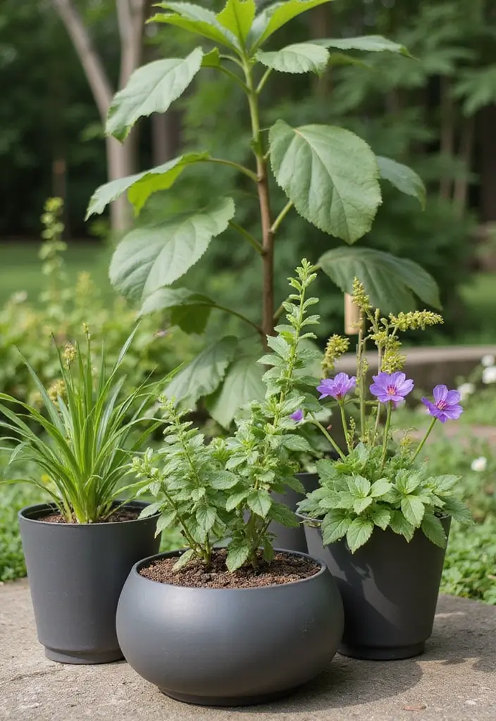 30+ Big Flower Pot Ideas That Make a Bold Statement - 28. Self-Watering Pots
