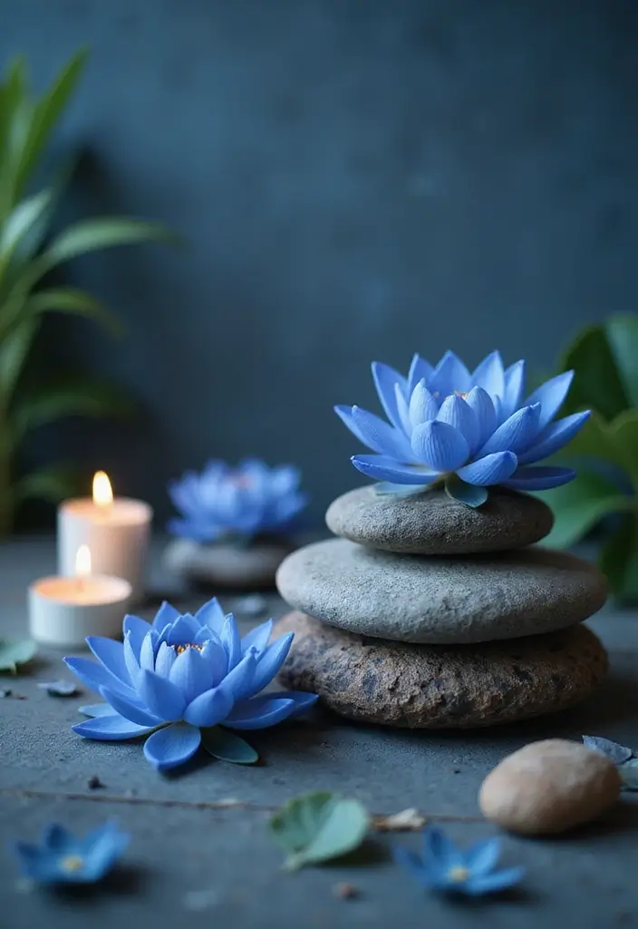 30 Blue Lotus Flower Inspirations for Gardens, Decor, and Symbolism - 15. Blue Lotus in Spiritual Practices