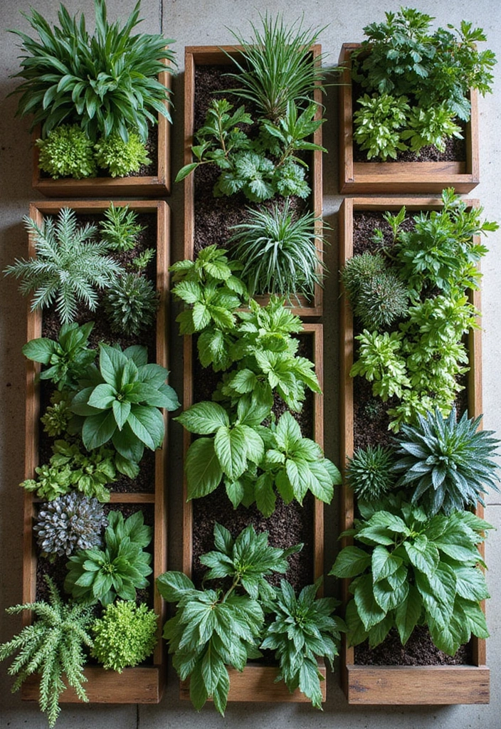 30 Clever Flower Box Ideas to Beautify Windows and Patios - 13. Boxed Vertical Gardens