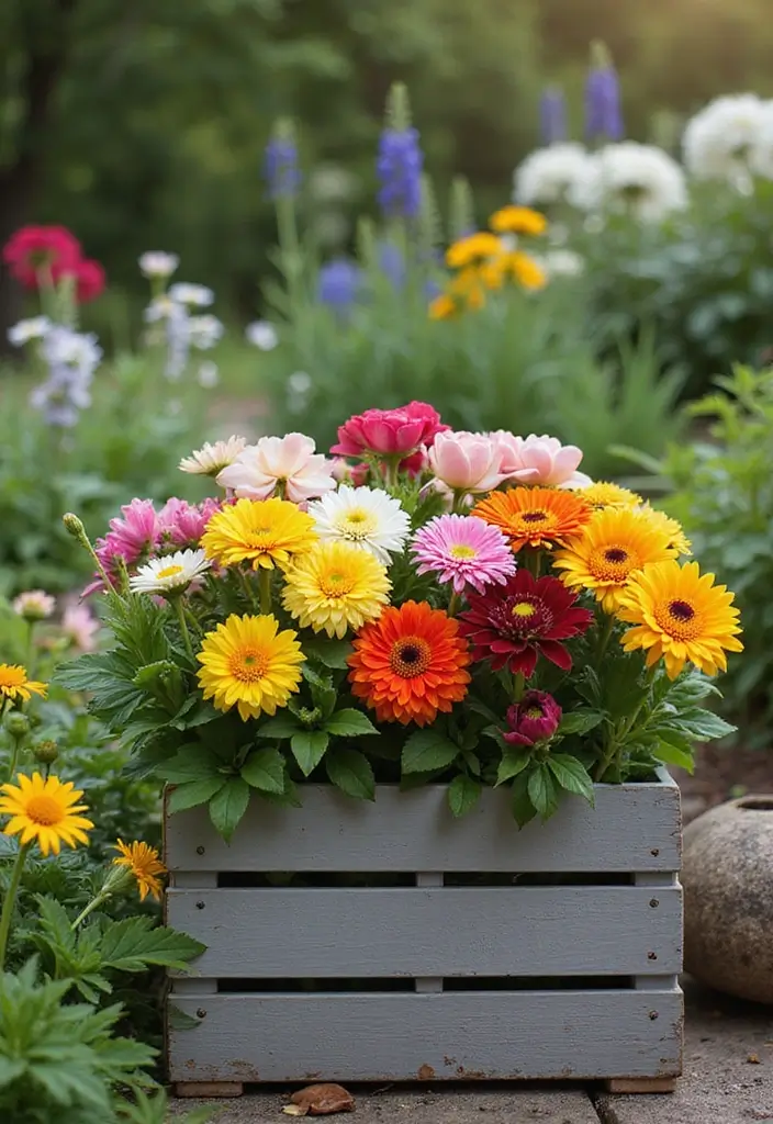 30 Clever Flower Box Ideas to Beautify Windows and Patios - 18. Seasonal Rotating Flower Boxes