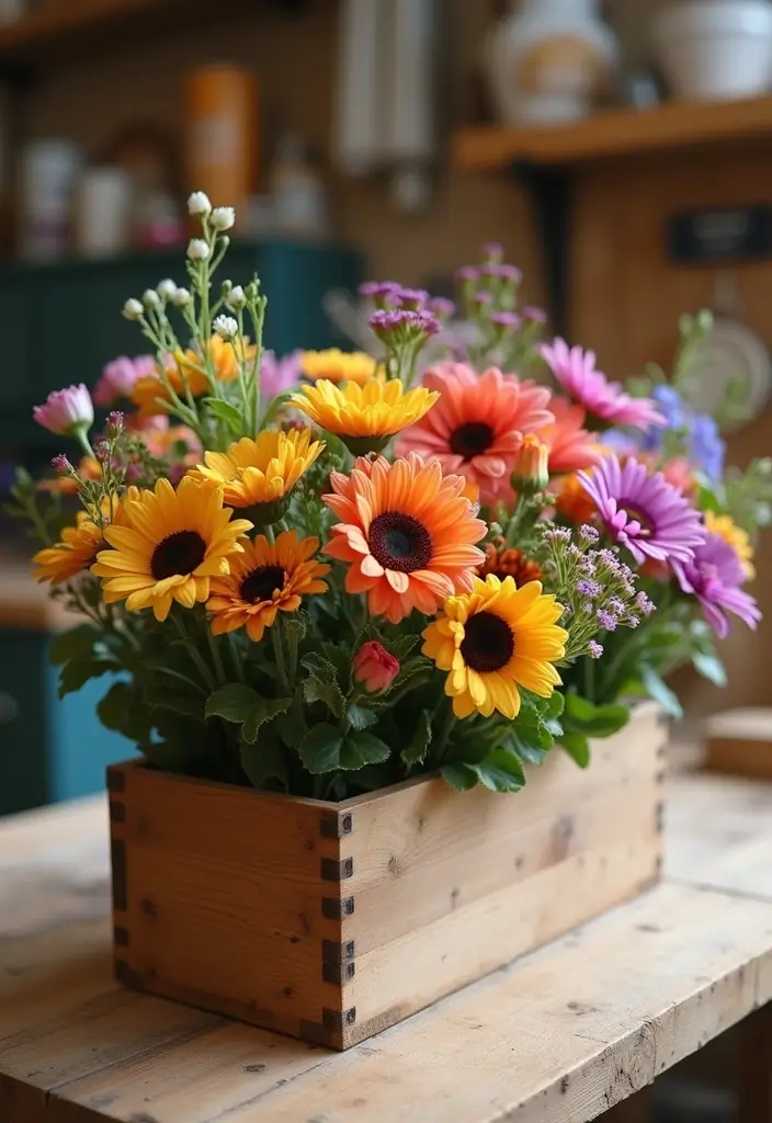 30 Clever Flower Box Ideas to Beautify Windows and Patios - 29. DIY Wooden Box Planters