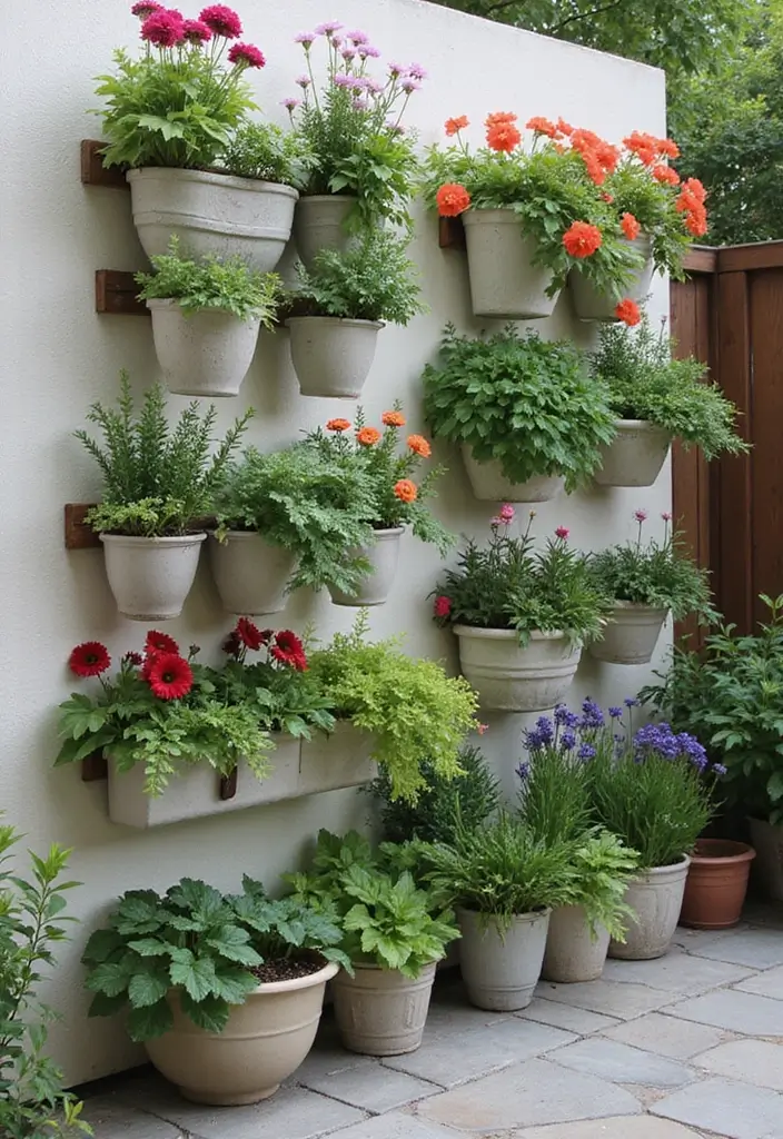 30 Clever Flower Box Ideas to Beautify Windows and Patios - 6. Wall-Mounted Planters