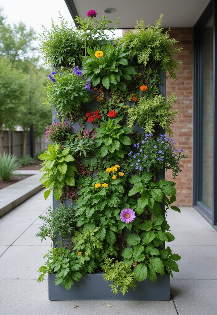 30 Clever Flower Box Ideas to Beautify Windows and Patios - 7. Vertical Garden Panels