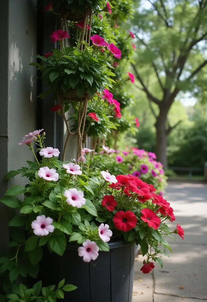 30+ Creative Flower Box Arrangements for Every Season - 13. Shadow’s Embrace: Shade-Loving Flowers