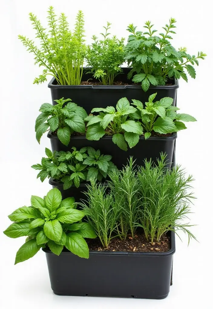 30+ Creative Flower Box Arrangements for Every Season - 19. Seasonal Herb Box: Fresh Flavors Year-Round