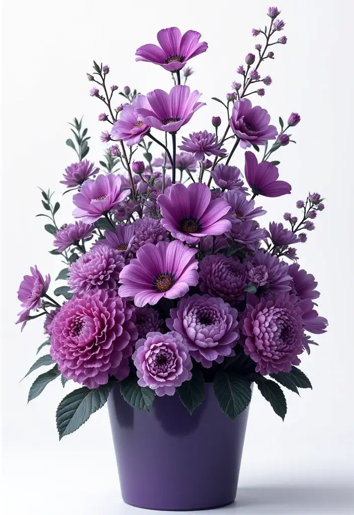 30+ Creative Flower Box Arrangements for Every Season - 9. Monochromatic Elegance: Shades of One Color
