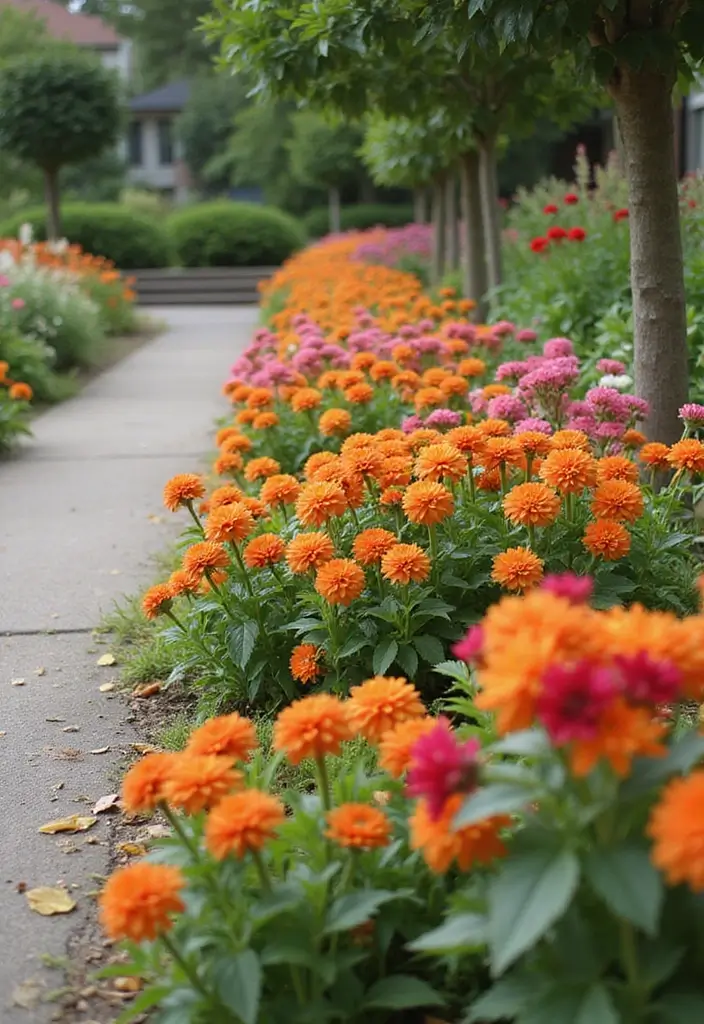 30+ Creative Flower Planting Ideas You’ll Want to Try This Season - 16. Colorful Flower Borders