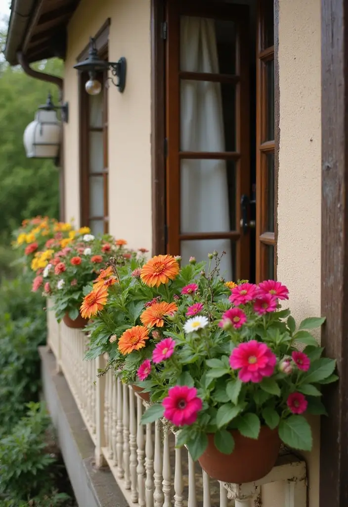 30+ Creative Flower Planting Ideas You’ll Want to Try This Season - 6. Balcony Flower Boxes