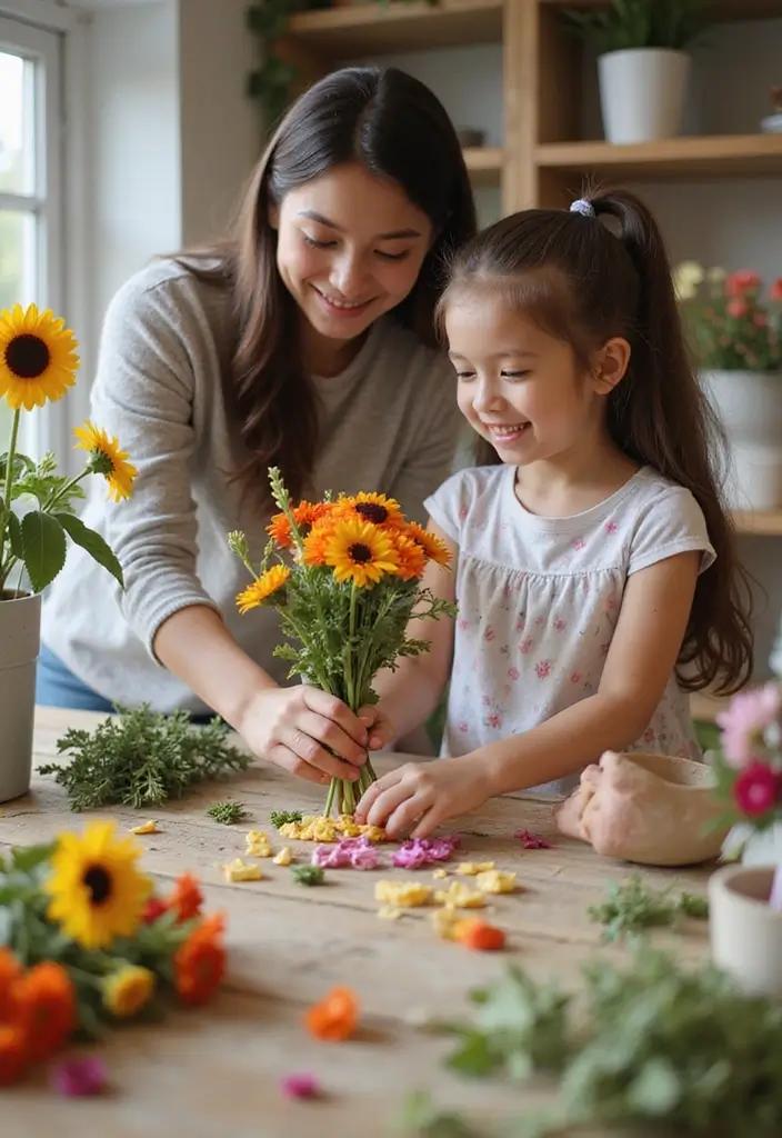 30+ Creative Flower Workshop Ideas for Beginners and Pros - 16. Family-Friendly Flower Workshops