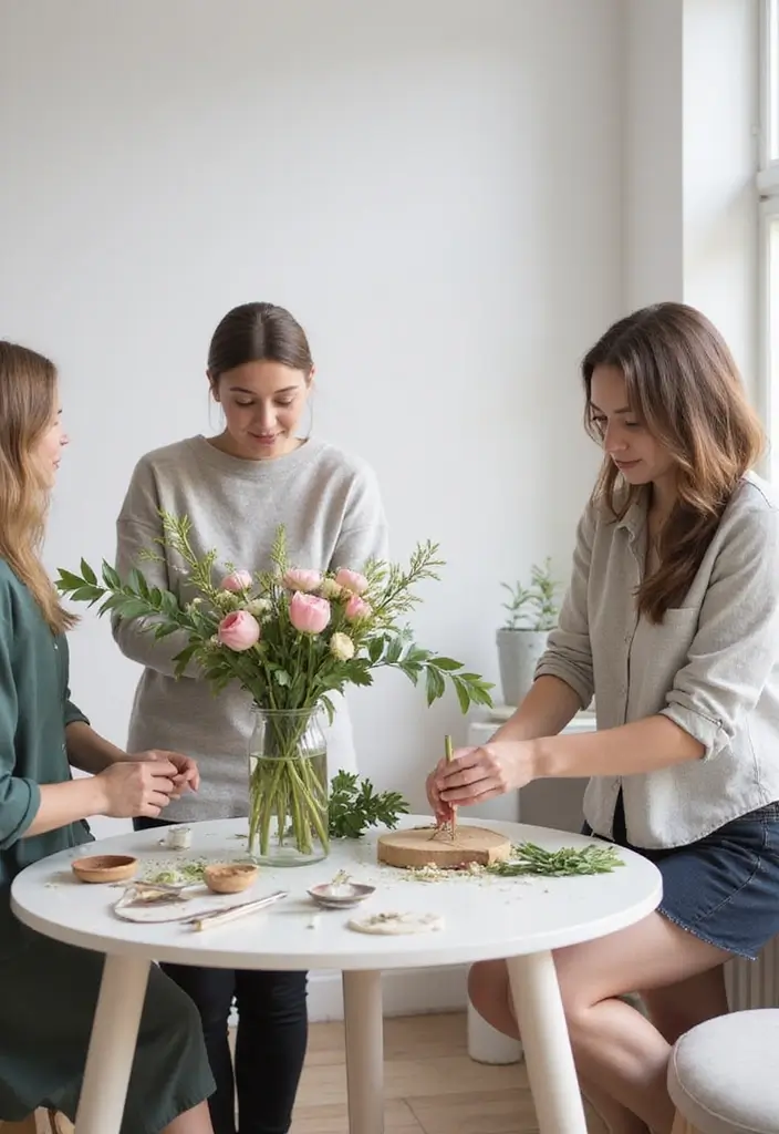 30+ Creative Flower Workshop Ideas for Beginners and Pros - 20. Minimalist Floral Arranging