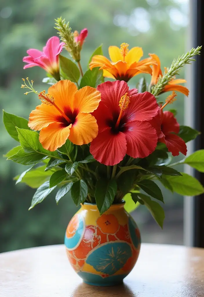 30 Cute Flower Bouquet Ideas Perfect for Surprising Your Girlfriend - 12. Tropical Paradise Bouquet