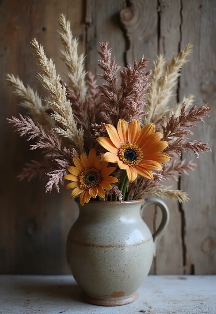 30 Cute Flower Bouquet Ideas Perfect for Surprising Your Girlfriend - 16. Earthy Bouquets with Dried Flowers