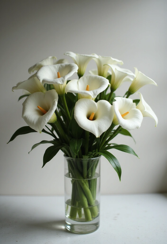 30 Cute Flower Bouquet Ideas Perfect for Surprising Your Girlfriend - 19. Enchanting Beauty with Calla Lilies