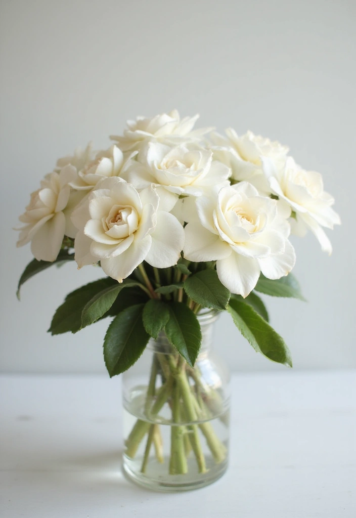 30 Cute Flower Bouquet Ideas Perfect for Surprising Your Girlfriend - 29. Classic Bouquet of Gardenias