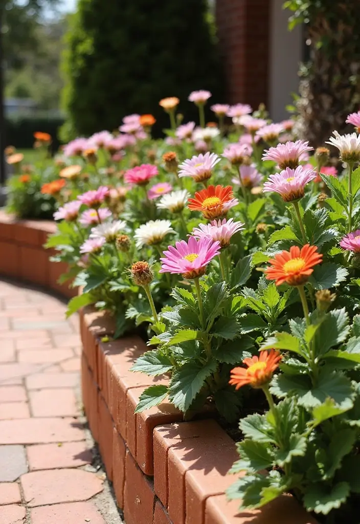 30 DIY Flower Bed Border Ideas You Can Try This Weekend - 20. Terracotta Tile Borders