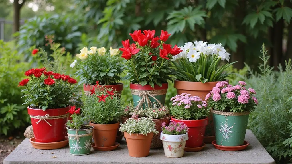 30 Eco-Friendly Christmas Flower Pot Decorations for Outdoors