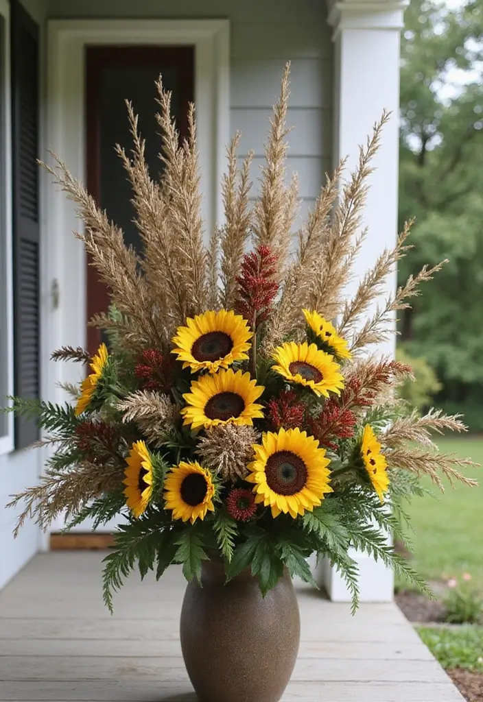 30 Fall Outdoor Flower Arrangement Ideas That Add Warmth 10 30 Fall Outdoor Flower Arrangement Ideas That Add Warmth - 10. Textured Floral Arrangements