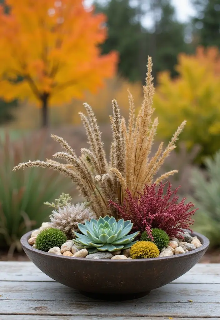 30 Fall Outdoor Flower Arrangement Ideas That Add Warmth 14 30 Fall Outdoor Flower Arrangement Ideas That Add Warmth - 14. Succulent Garden Designs
