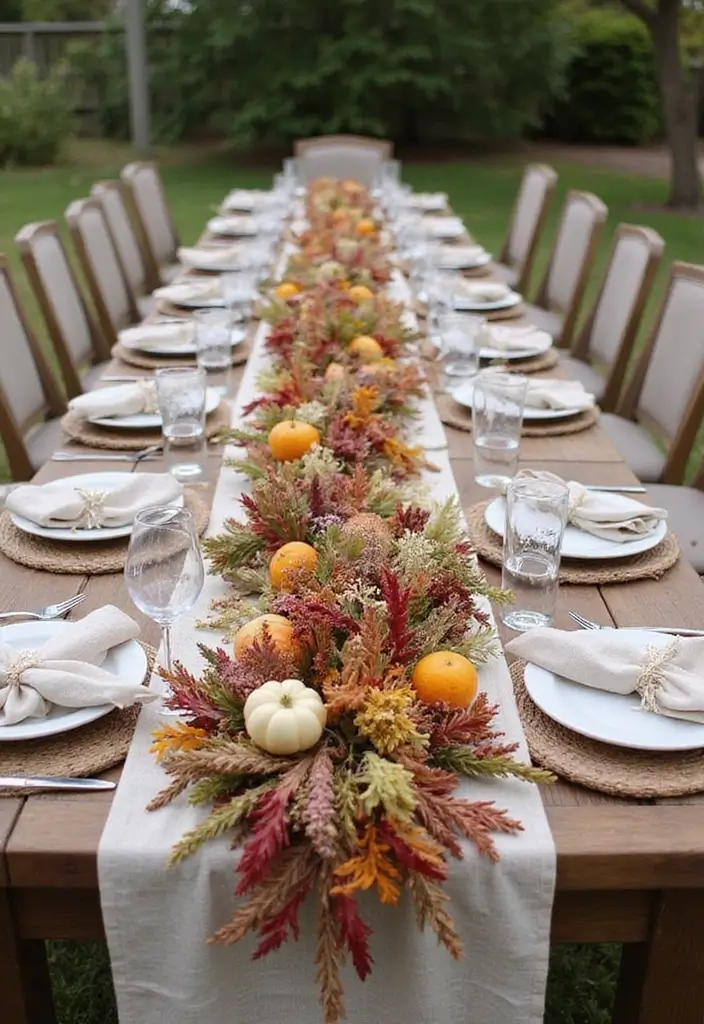 30 Fall Outdoor Flower Arrangement Ideas That Add Warmth 24 30 Fall Outdoor Flower Arrangement Ideas That Add Warmth - 24. Fall Table Runner Arrangements
