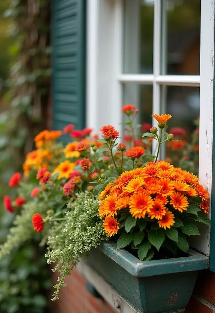 30 Fall Outdoor Flower Arrangement Ideas That Add Warmth 3 30 Fall Outdoor Flower Arrangement Ideas That Add Warmth - 3. Elegant Window Box Designs