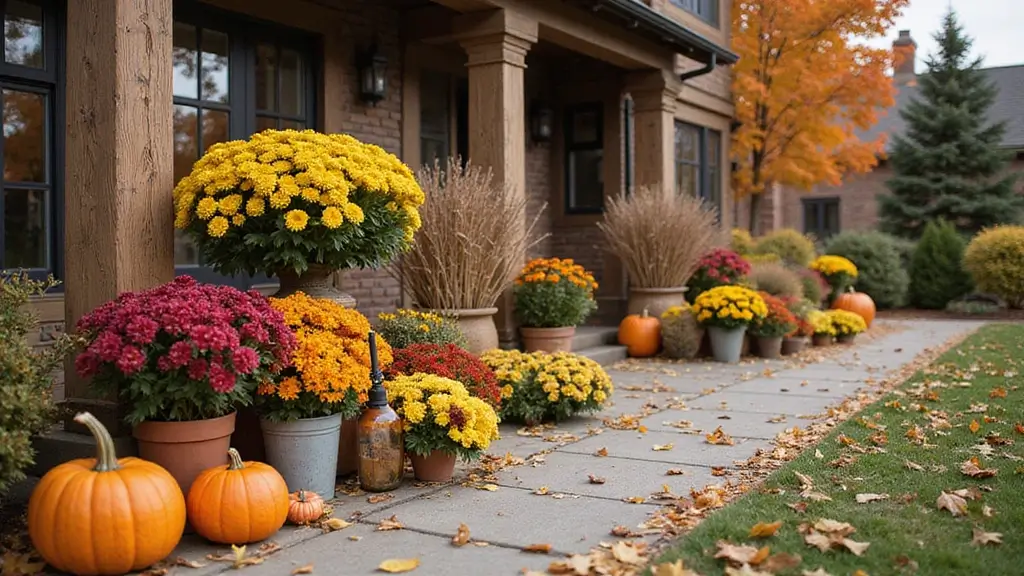 30 Fall Outdoor Flower Arrangement Ideas That Add Warmth