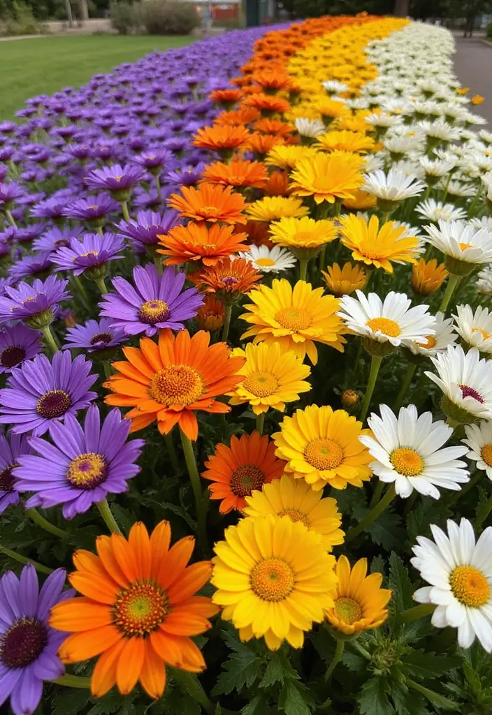 30+ Flower Bed Designs for the Front of Your House That Wow Neighbors - 11. Seasonal Rotation Flower Bed
