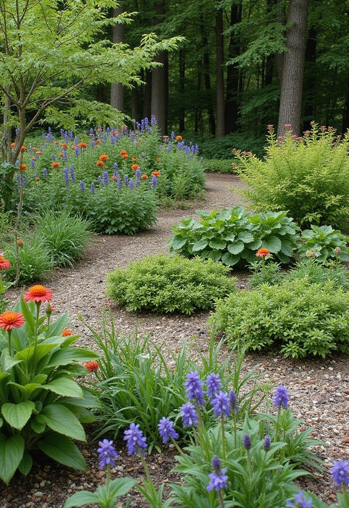 30+ Flower Bed Designs for the Front of Your House That Wow Neighbors - 27. Intermittent Flower Bed Design