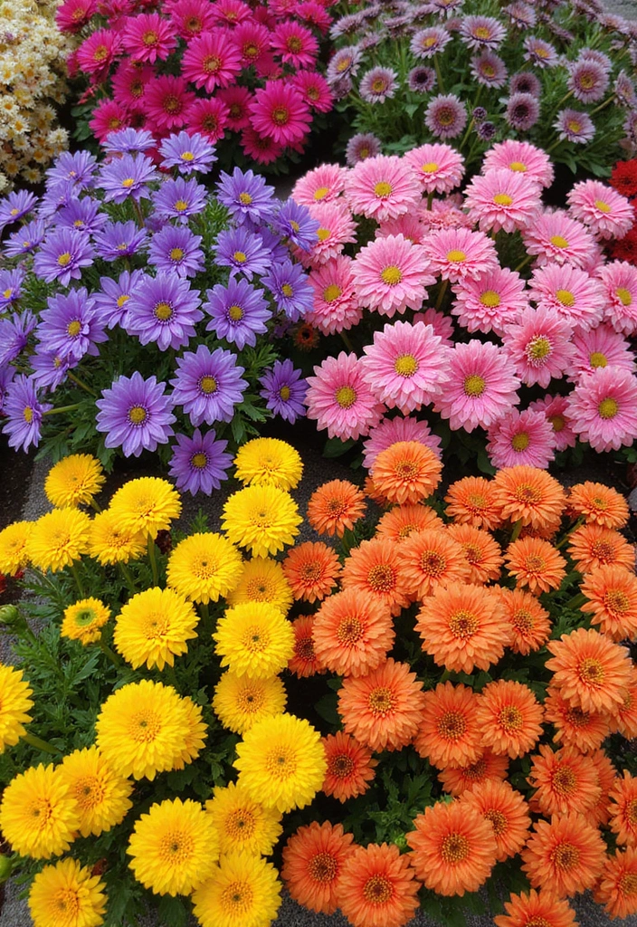 30+ Flower Bed Designs for the Front of Your House That Wow Neighbors - 9. Color Block Flower Bed