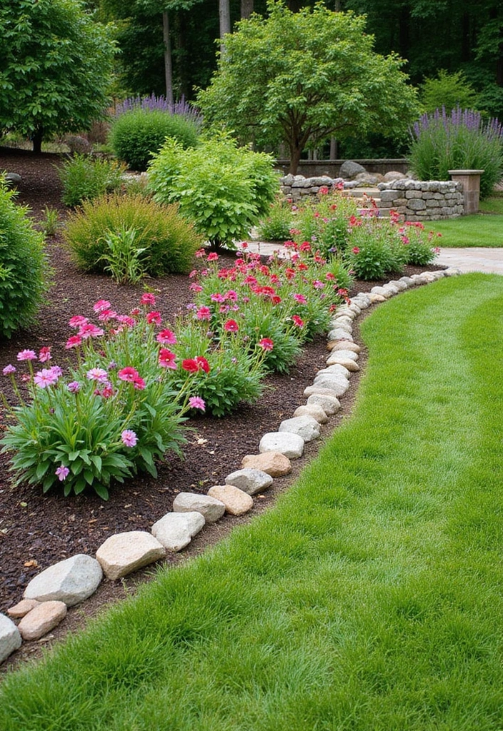 30 Flower Bed Edging Ideas to Define and Upgrade Your Garden 29. Floating Edging