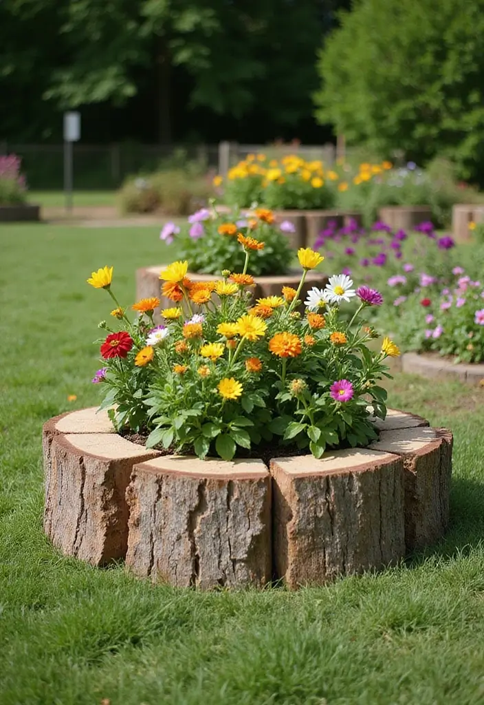 30 Flower Bed Edging Ideas to Define and Upgrade Your Garden 3. Wooden Edging