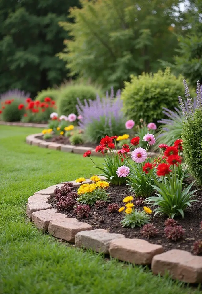 30 Flower Bed Edging Ideas to Define and Upgrade Your Garden 30. Seasonal Edging