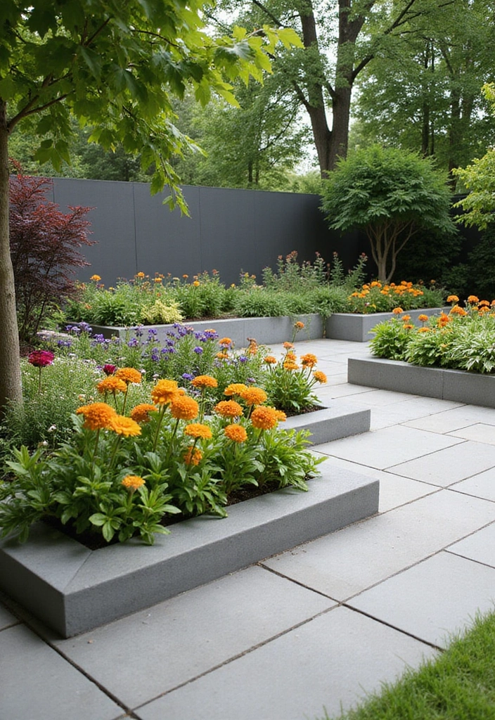 30 Flower Bed Edging Ideas to Define and Upgrade Your Garden 5. Concrete Edging