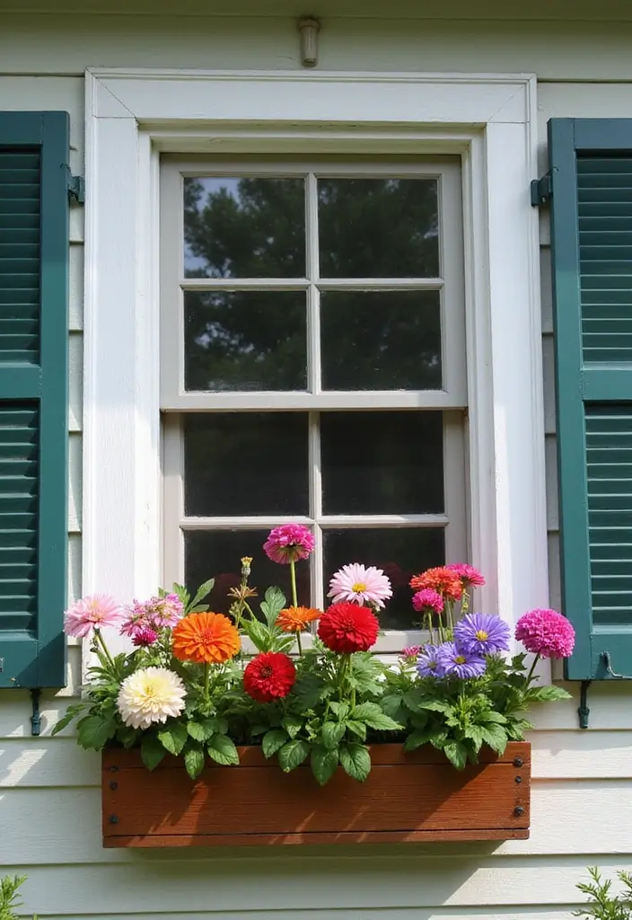30 Flower Bed Ideas in Front of the House for a Stunning Curb Appeal - 4. Colorful Flower Boxes