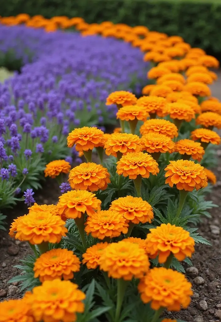 30+ Flower Border Garden Designs for a Polished Look - 20. Contrast Flower Borders