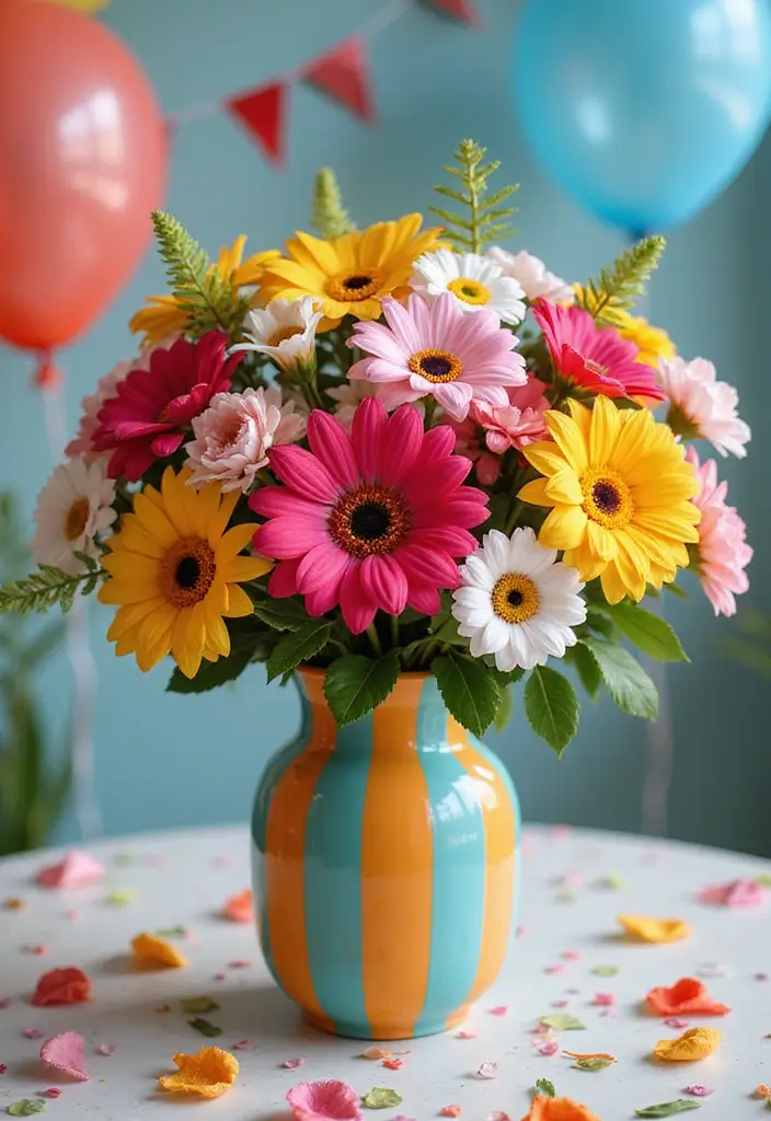 30 Flower Bouquet Arrangement Ideas for Every Occasion - 13. Cheerful Birthday Bouquet