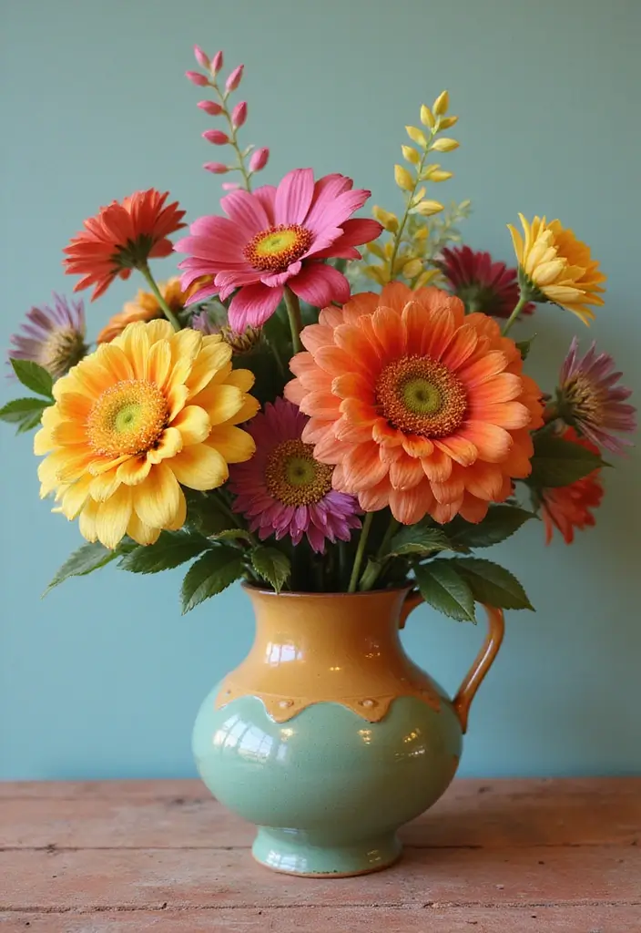 30 Flower Bouquet Arrangement Ideas for Every Occasion - 27. Nostalgic Retro Bouquet