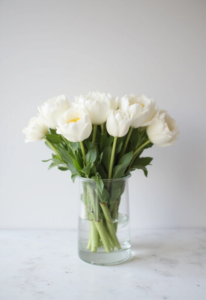 30 Flower Bouquet Arrangement Ideas for Every Occasion - 6. Minimalist Monochromatic Arrangement