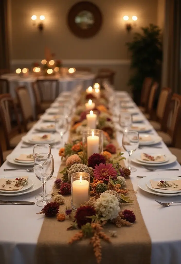 30+ Flower Drying Ideas for Keepsakes and Home Decor 12 30+ Flower Drying Ideas for Keepsakes and Home Decor - 12. Dried Flower Table Runners